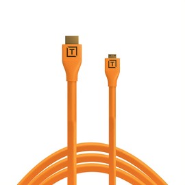 Tether Tools TetherPro HDMI Micro to HDMI 2.0, 15' (4.6m), Orange