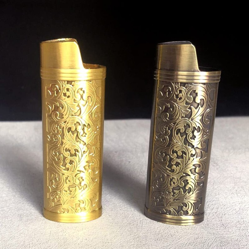 HUMWE 2 Pack Vintage Metal Lighter Case Cover Front Arabesque