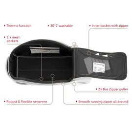 BRISA VW Collection - Volkswagen Classic Beetle Car Bug 3D Neoprene Universal Bag - Makeup, Travel, Cosmetic Bag (Neoprene/Flower)