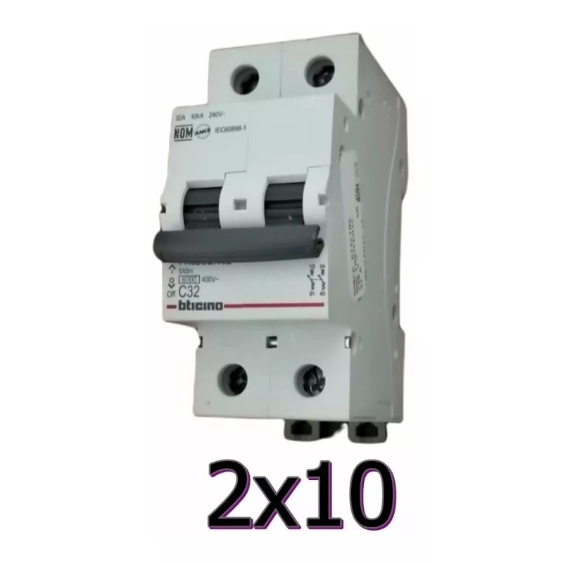 BTCINO / KAEDRA Breaker Interruptor Termomagnetico Doble Riel Btdin P/climas