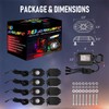 RGB LED Rock Lights Kit, YCHOW-TECH 4 Pods Underglow Multicolor