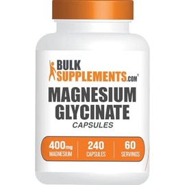BulkSupplements- .com Cápsulas de Glicinato de Magnesio Bisglicinato de Magnesio, Suplemento de Magnesio, Glicina de Magnesio