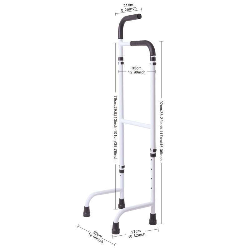 Elderly Stair Climbing Assist Cane, Adjustable Height 36-46in, Lightweight(2.6lb) &