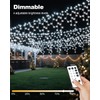 Vynoblip Christmas Icicle Lights Outdoor,8 Modes Indoor Decor String Lights