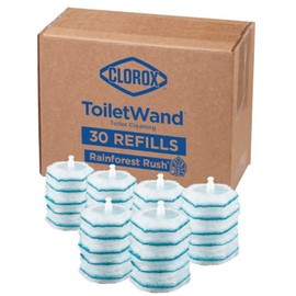 CLOROX Clorox ToiletWand Disinfecting Refills, Rainforest Rush, 30 Ct (Package May Vary)