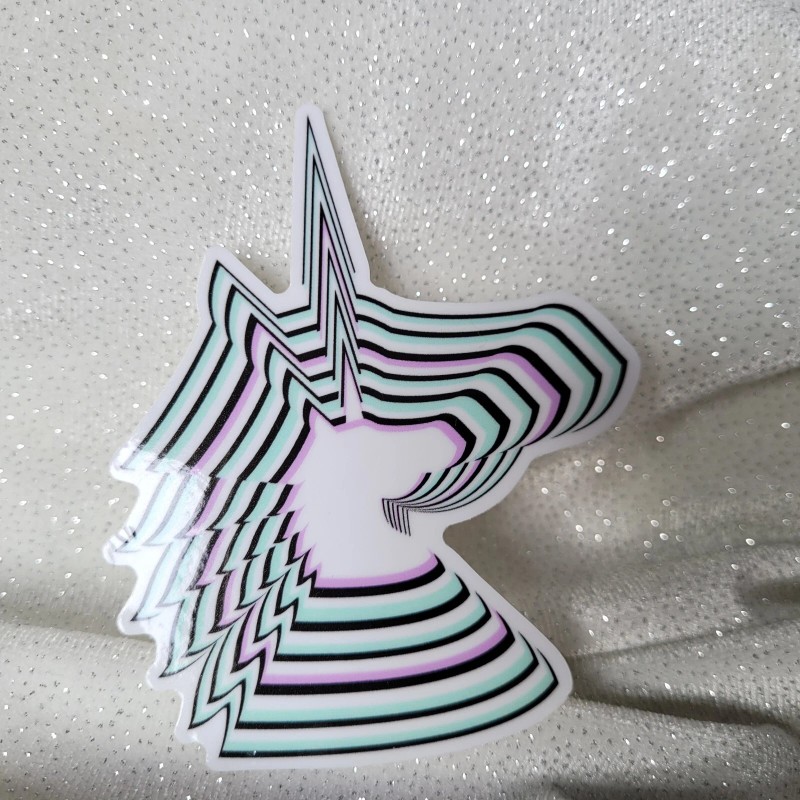 Moonlight Jade STKR087 UNICORN Lover Psychedelic Black White Lilac Light