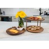 Lipper International 1302 Acacia Wood 2-Tier 10" Kitchen Turntable