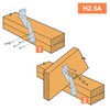 (50 PCS) Hurricane Straps Brackets H2.5A 18-Gauge Galvanized Hurricane Tie