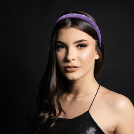 Jaciya Rhinestone Headband Crystal Bling Purple Headbands for Women Girls Hair Accessories Glitter Sparkle Head Band Women's Fashion Head Bands