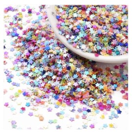 Angel Malone 10g (2.5mm) Mini Star Sequins Confetti, Nail Art, Card Making, Scrapbooking, Table Confetti, Wedding Favours - UK Seller (Mini Rainbow Mix)