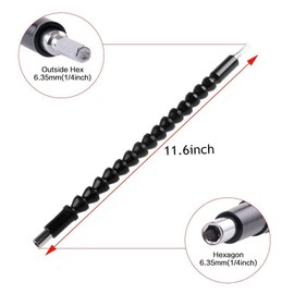 Rongon Flexible Drill Bit Extension, 3-Pcs Superbit Screwdriver Flexible 11.6 inches Super Bit Bendable Tool, Universal Drill Connection Screwdriver Bits Holder for Hand，Power Electric Driver Tools