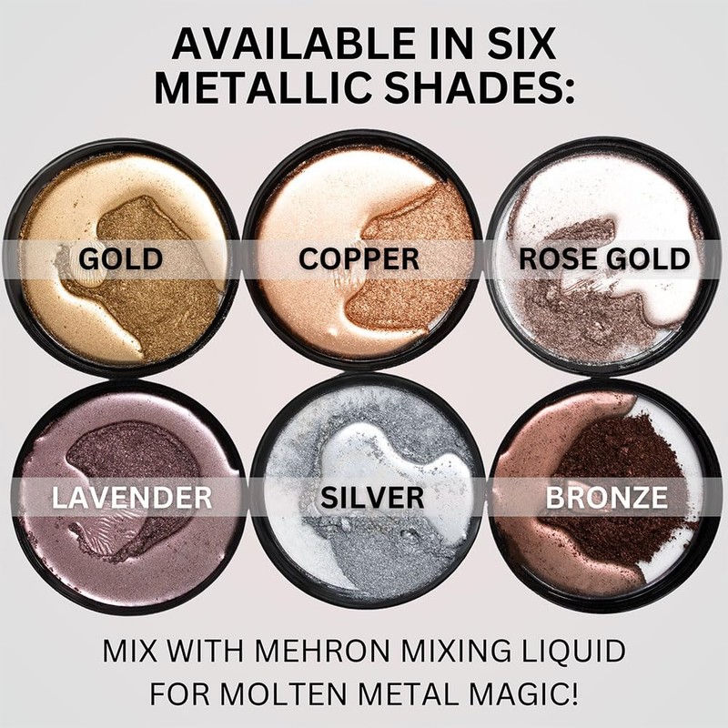 Mehron Makeup Metallic Powder | Metallic Chrome Powder Pigment for