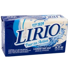 Lirio Laundry Bar Soap 400 gm - Single Bar for Effective Cleaning Power - Color: Lirio Blue - 400g