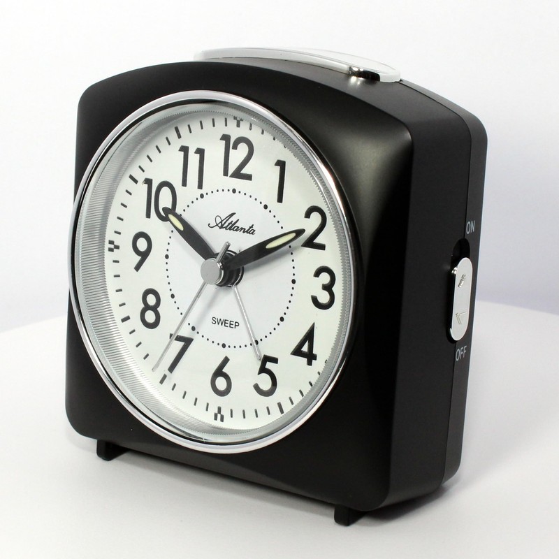 Alarm clock without ticking, quiet with light, snooze crescendo quartz,