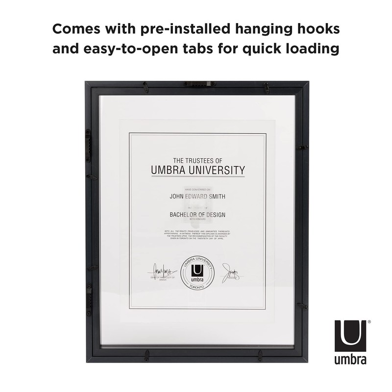 Umbra Frame for Displaying Documents, Diploma, Certificate, Photo or Artwork,