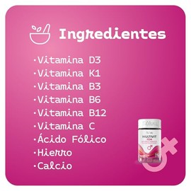 Súluu Multivit FEM | Multivitamínico para Mujeres | Womens Multivitamin | 60 Gomitas | Sabor Fresa-Mango | Ácido Fólico, Vitamina D3, Vitamina K1, Vit