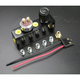 espeedpro21 Black Adjustable Proportioning Valve w/ Distribution Block Disc or Drum Brake