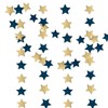Mefuny 30 Feet Navy Blue Gold Party Decorations Paper Star