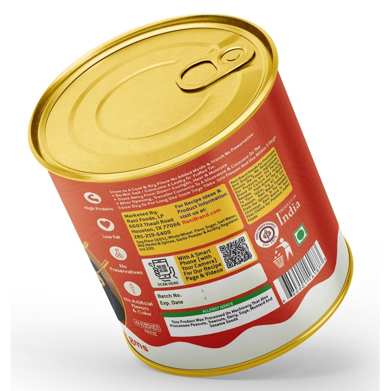Rani Soya Tikka Peri-Peri 30oz (1.875lbs) 850g, Pack of 6,