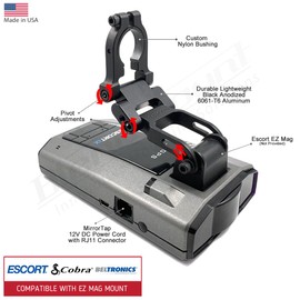 BlendMount Radar Detector Mirror Mount BMG-2001R, Compatible with EZ Magnet Mount for Escort MAX 4, MAX 3, MAX 360 MKII, MAX 360C MKII, MAXcam360c, MAX 360c, Redline 360c