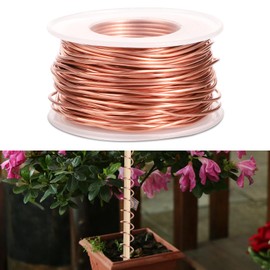 Electroculture Gardening Antenna, 65 Feet 1.3mm Pure Copper Wire Gardening Copper Wire Craft Bare Copper Wire 16 Gauge 99.9% Soft Copper Wire for Gardening, Growing Plants and Vegetable, Crafting