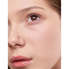 Fxiqini 3Pcs African Nose Cuff Non Piercing Clip On Nose Ring Stainless Steel Fake Nose Ring for Women Men Gold Tone 20G