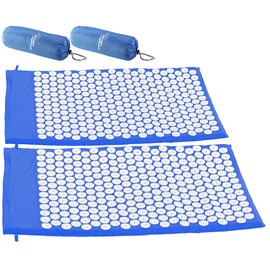 newgen medicals Relaxation Mat: Set of 2 Relaxation Mats with 9075 Pressure Points, 80 x 50 x 2 cm (Relaxation Mat Acupuncture, Massage Mat Nubs)