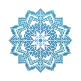 EACILLES Static Window Cling Decals, Alert People or Birds from Hitting Windows and Glass Doors, Mandala, 4 Pieces