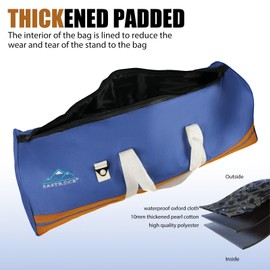 EASTROCK Drum Hardware Bag Drum Set Hardware Carry Bag with Removable Shoulder Strap Drum Stand Accessory Bag (Blue)