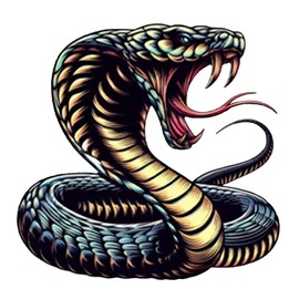 Cobra Snake - calcomanía calcomanía para coche, vinilo impermeable, alto calcomanía, para carrocería del vehículo, ventanas, parachoques, portátil