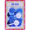 Tara Girls Self Hinge Plastic Flower Hair Barrettes 18 Pieces