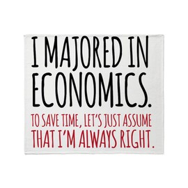 CafePress Majored in Economics Super Soft Fleece Plush Throw Blanket, 60"x50"