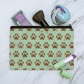 GRAPHICS & MORE Muddy Dog Paw Print Pattern Makeup Cosmetic Bag Organizer Pouch