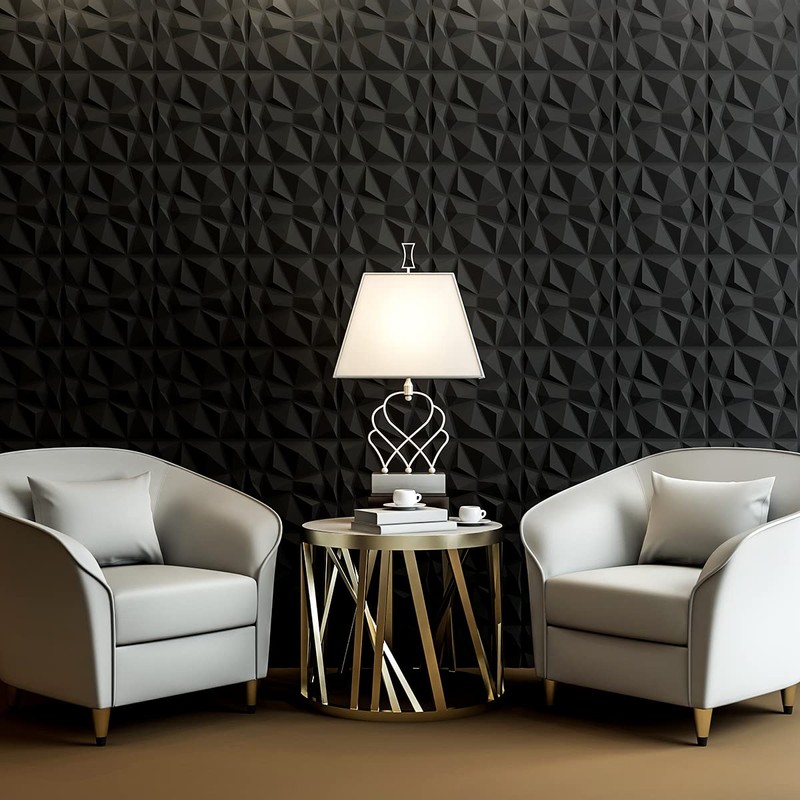 Art3d Decorative 3D Wall Panels in Diamond Design, 12"x12" Matt