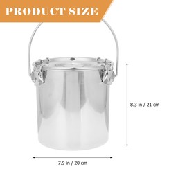 iplusmile Stainless Steel Airtight Canisters Container: 152 fl oz Airtight Clamp Lid Kitchen Food Storage Bucket for Rice Flour Grain Coffee Bean Flour Oil Sugar Milk