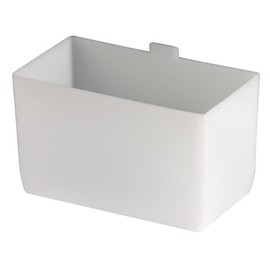Akro-Mils 30102 Plastic Bin Cup Storage for Sorting Small Parts In Shelf Bins, (2-3/4-Inch x 5-Inch x 3-Inch), White, Case of 24
