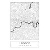 Moin Socks London Tea Towel/Drying Towel/Kitchen Towel with Map or