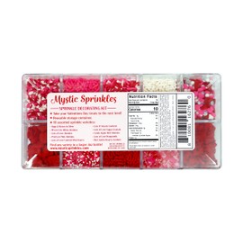 Mystic Sprinkles Valentine's Day Sprinkle Mixes (Lot's Of Love Sprinkle Decorating Kit 5.7oz)