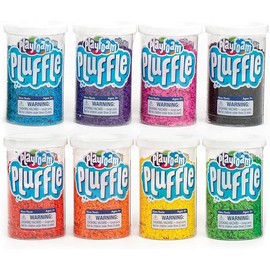 Pluffle for Sensory Bins with 8 Colors, Set 8, Ages 3+ girl:_Playfoam Puffle