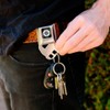 Buckle-Down Keychain, Seatbelt Buckle Keyholder Compass Face Full Color Black