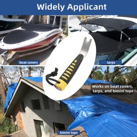 Snap Tool for Boat Canvas Snaps, Practical Canvas Snap Removal Tool with Non-Slip Silicone Grip, Ideal Anglers and Boater Gifts Yellow