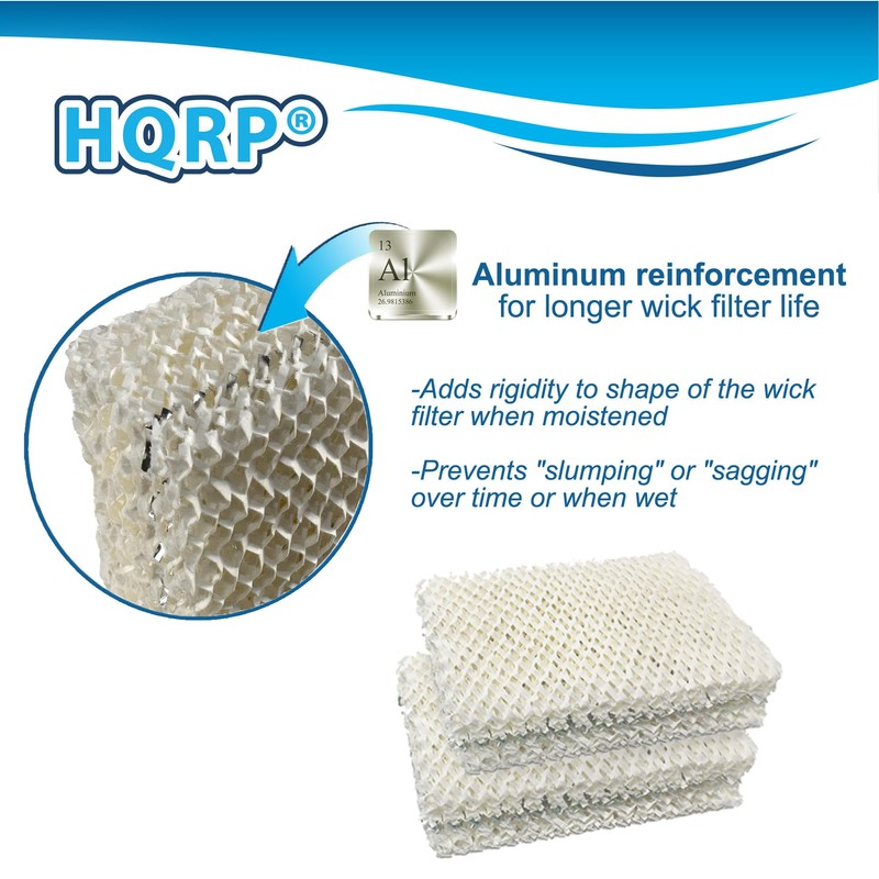 HQRP 8-Pack HDC12 Wick Filter Replacement for Essick Air AIRCARE