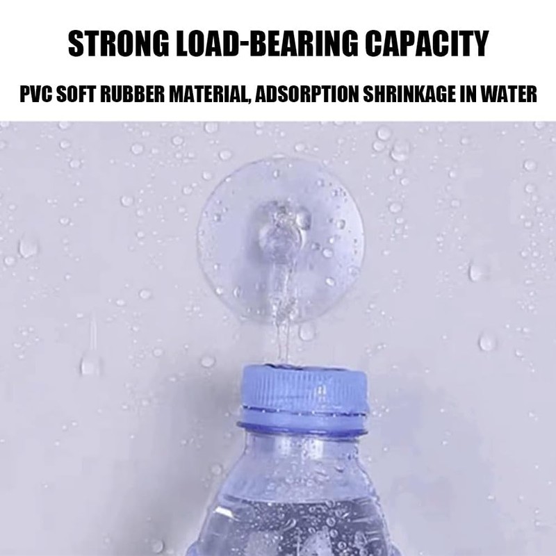 LJFEA Pack of 20 Transparent Suction Cups, PVC Plastic Suction