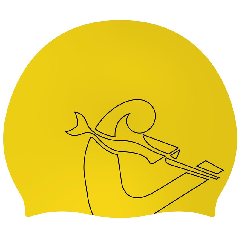 Cressi Eddie Swim Cap - Unisex Swimming Cap, Yellow/Black, One