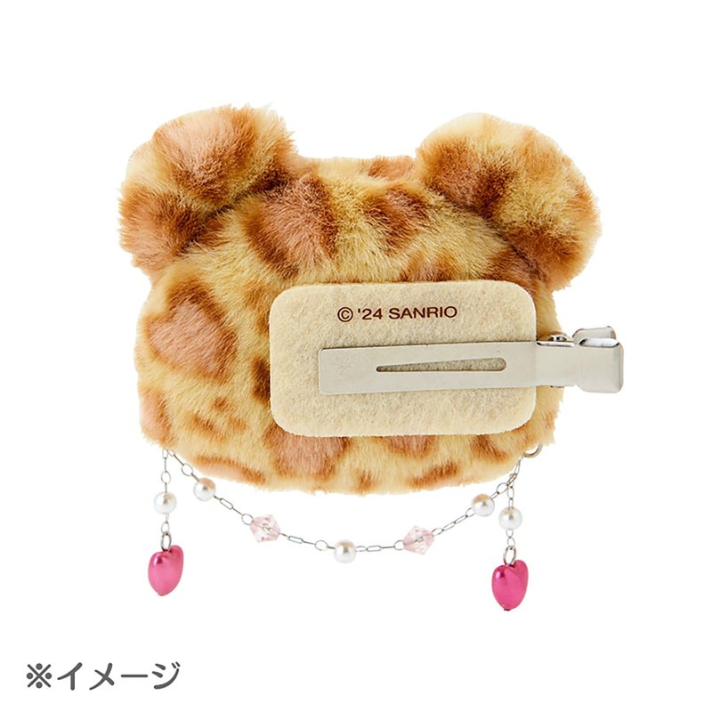 Sanrio G-Bear 981427 Face-Shaped Hair Clip, Kuromi