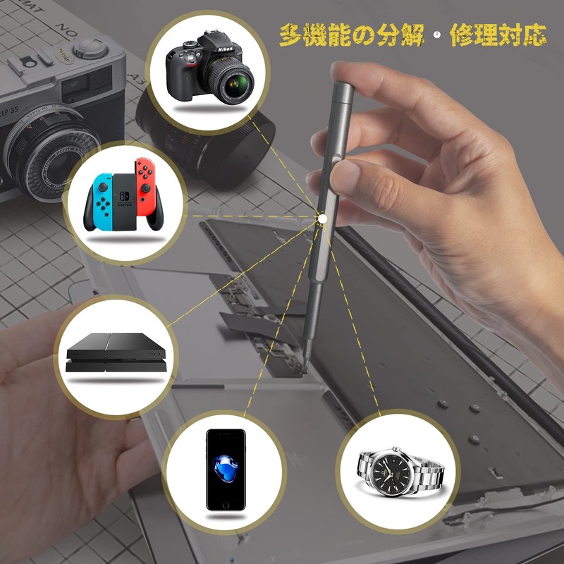Precision Screwdriver Set, Special Screwdriver with Magnet, Negative, Triangle, Hexagon,