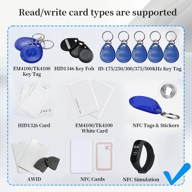 Tqsbeyah RFID Reader Writer Full Function RFID Emulator Copier