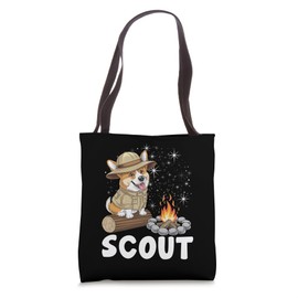 Corgi Dog Scout Camping Scouting Scouts Camper Tote Bag