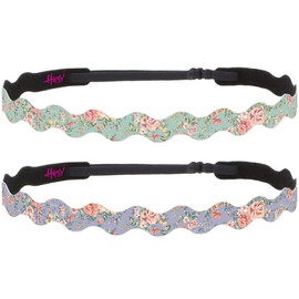 Hipsy Women's NO Slip Country Floral Headband Hair Bands Packs (Wave Multi 2pk)