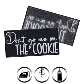 Funny Sew-On / Iron-On Patch with Saying "Don't Go Me on the Cookie" Embroidered Patch for Sewing/Ironing | Humour Iron-On Transfers Gift Heavy Metal Applique for All Fabrics | 90 x 45 mm